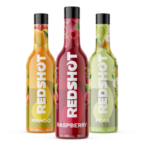 Redshot Mango, Raspberry en Pear